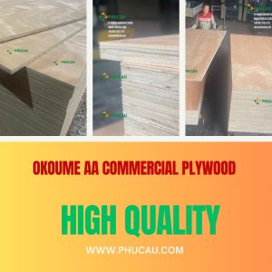 Poster of high quality commercial plywood made by Phu Cau company