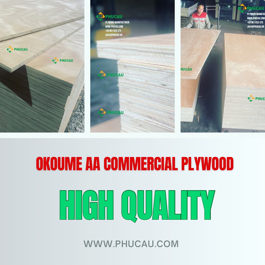 High quality Calibrated Commercial Plywood made by Phu Cau factory